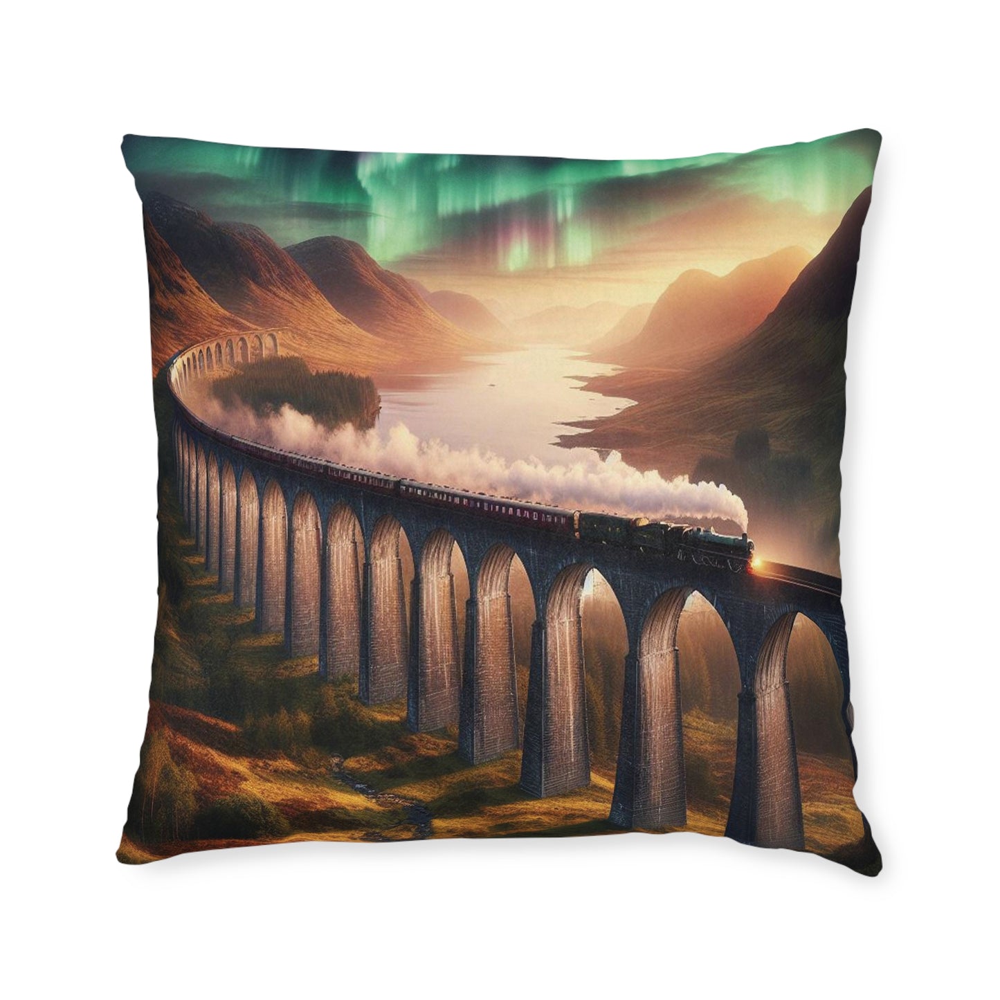 Glenfinnan Viaduct Square Cushion, Various Sizes