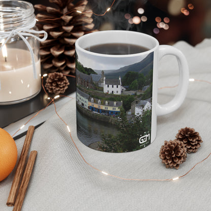 Portree Isle of Skye Photo Mug, Scotland Mug, Tea Cup, Coffee Cup, Scottish Landmarks, Coloured Buildings, Nature, Scenery, White