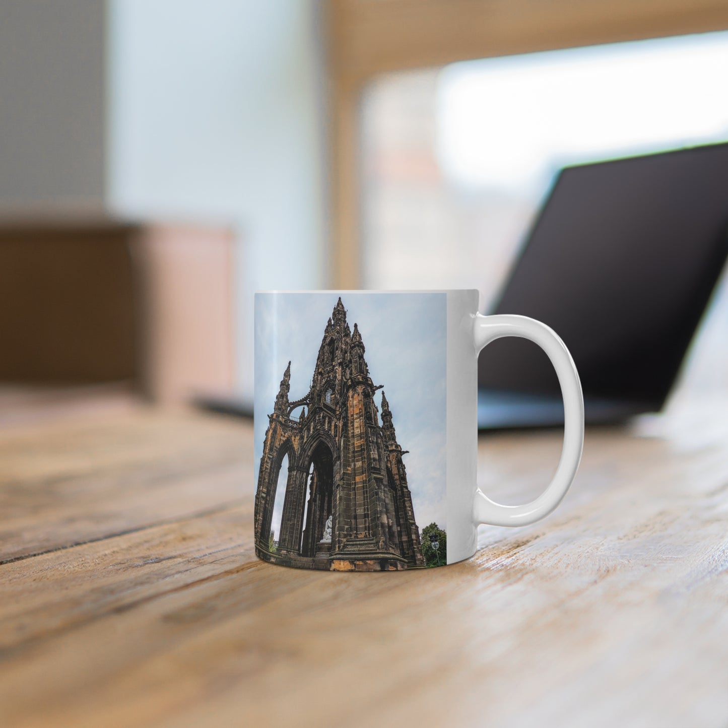 Scott Monument Photo Mug, Coffee Cup, Tea Cup, Scotland, White