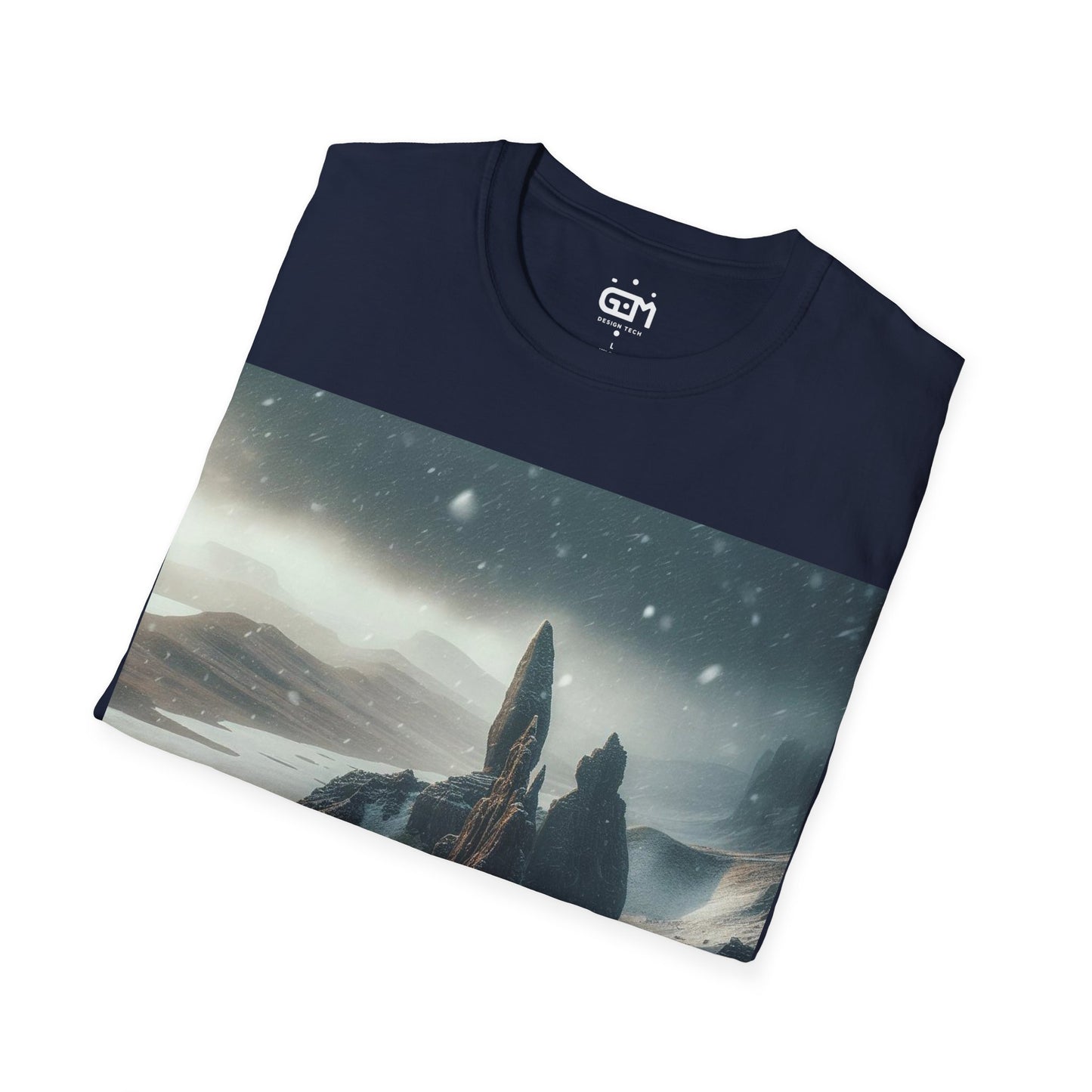 Old Man of Storr Winter Softstyle T-Shirt, Unisex Tee, Scotland Shirt, Scottish Landmark, Nature, Scenery, Various Colours