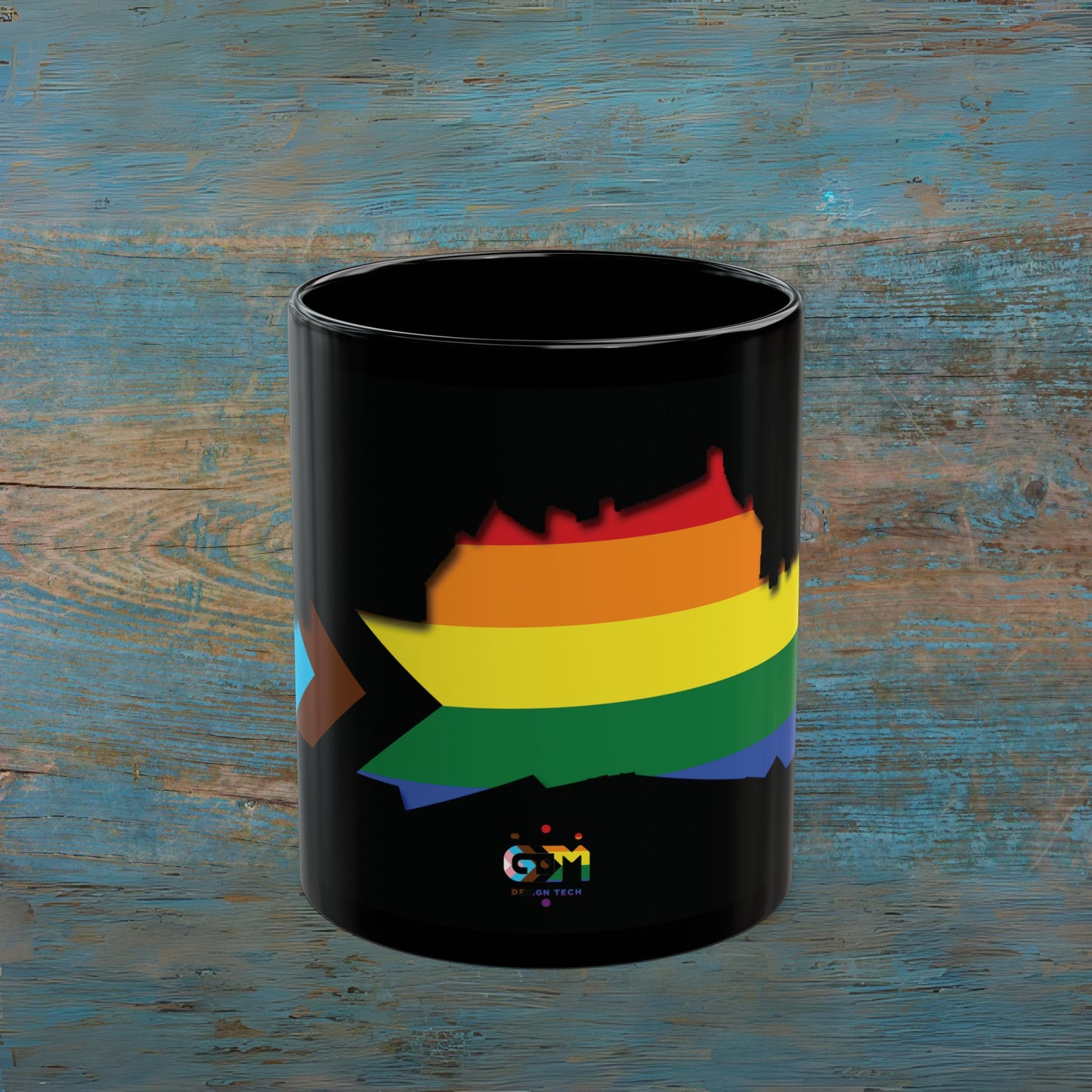 Edinburgh Castle Pride Progress Art Mug, Black