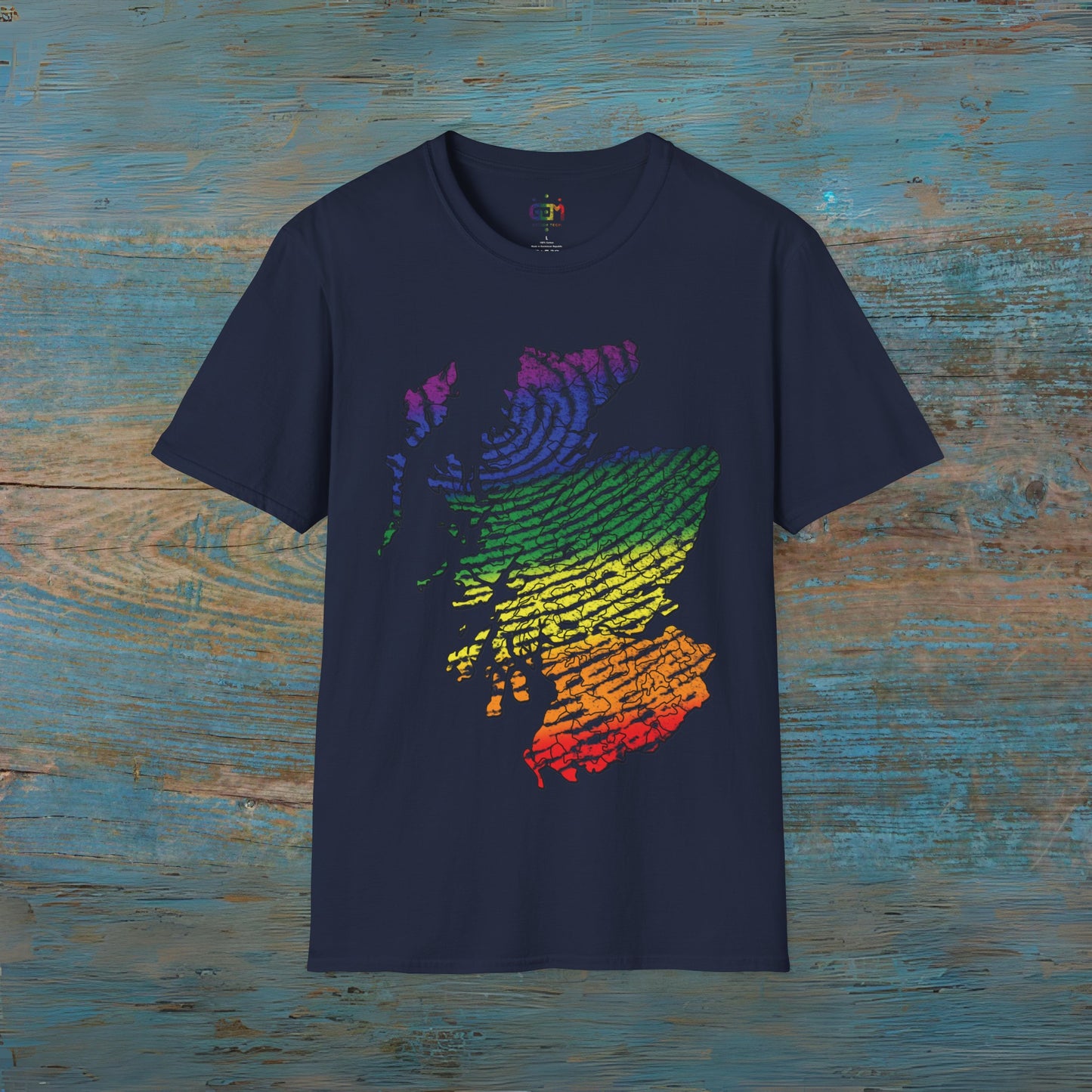 Pride Fingerprint Clan Regions Scotland Map Unisex T-Shirt, Various Colours