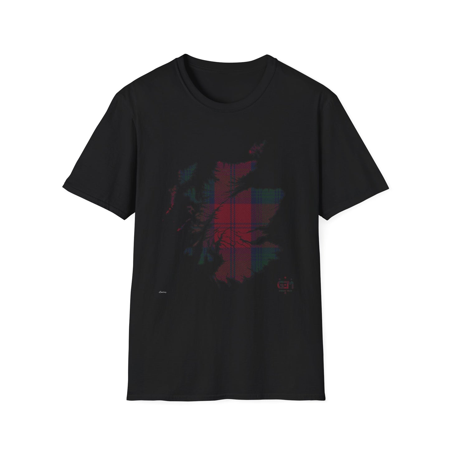 Tartan Scotland Map Softstyle Unisex T-Shirt - Lindsay Tartan Tee