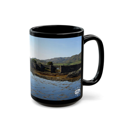 Eilean Donan Castle Photo Mug, Coffee Cup, Tea Cup, Scottish Art, Scottish Landmarks, Scottish Nature, Black