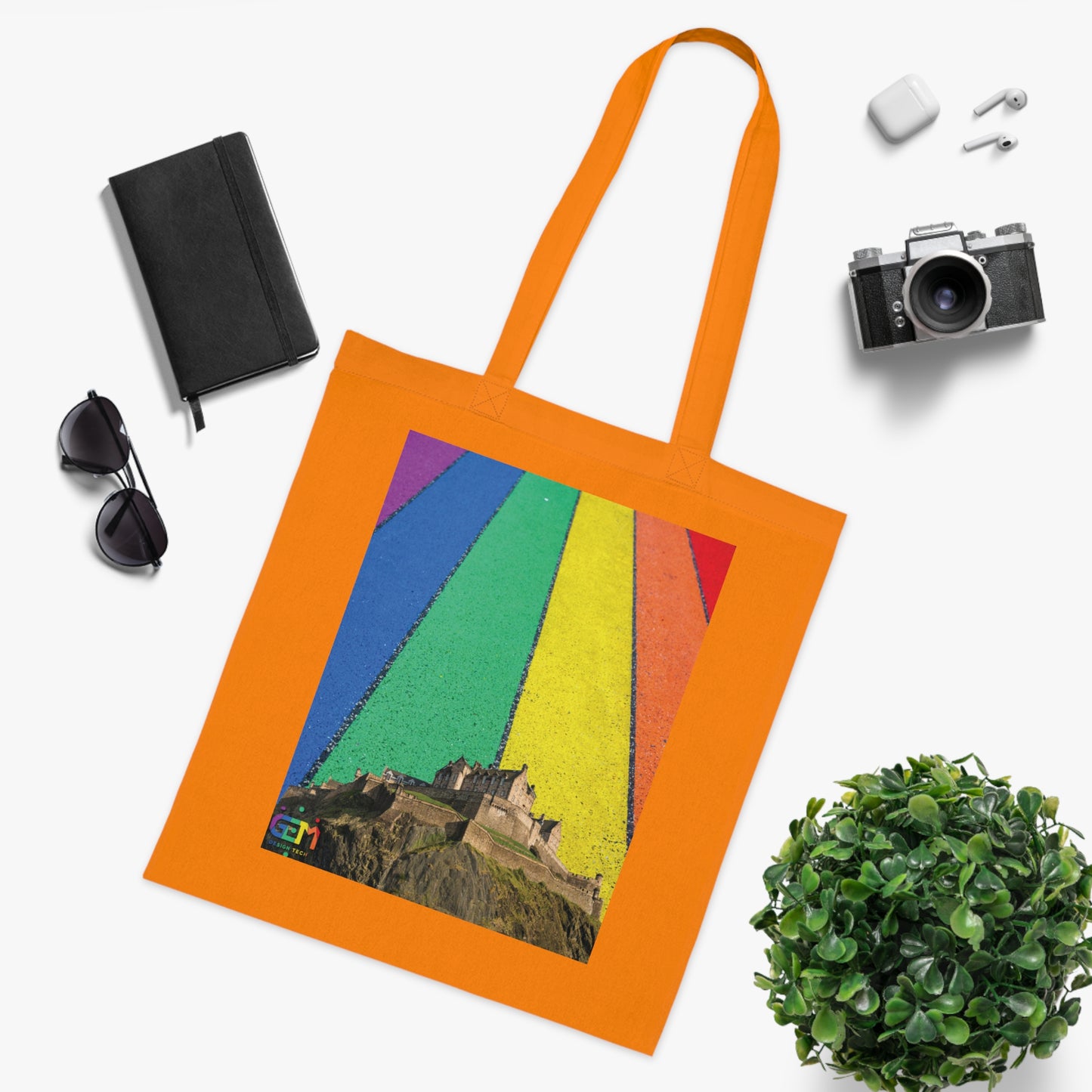 Edinburgh Castle Pride Road Sky Cotton Tote Bag