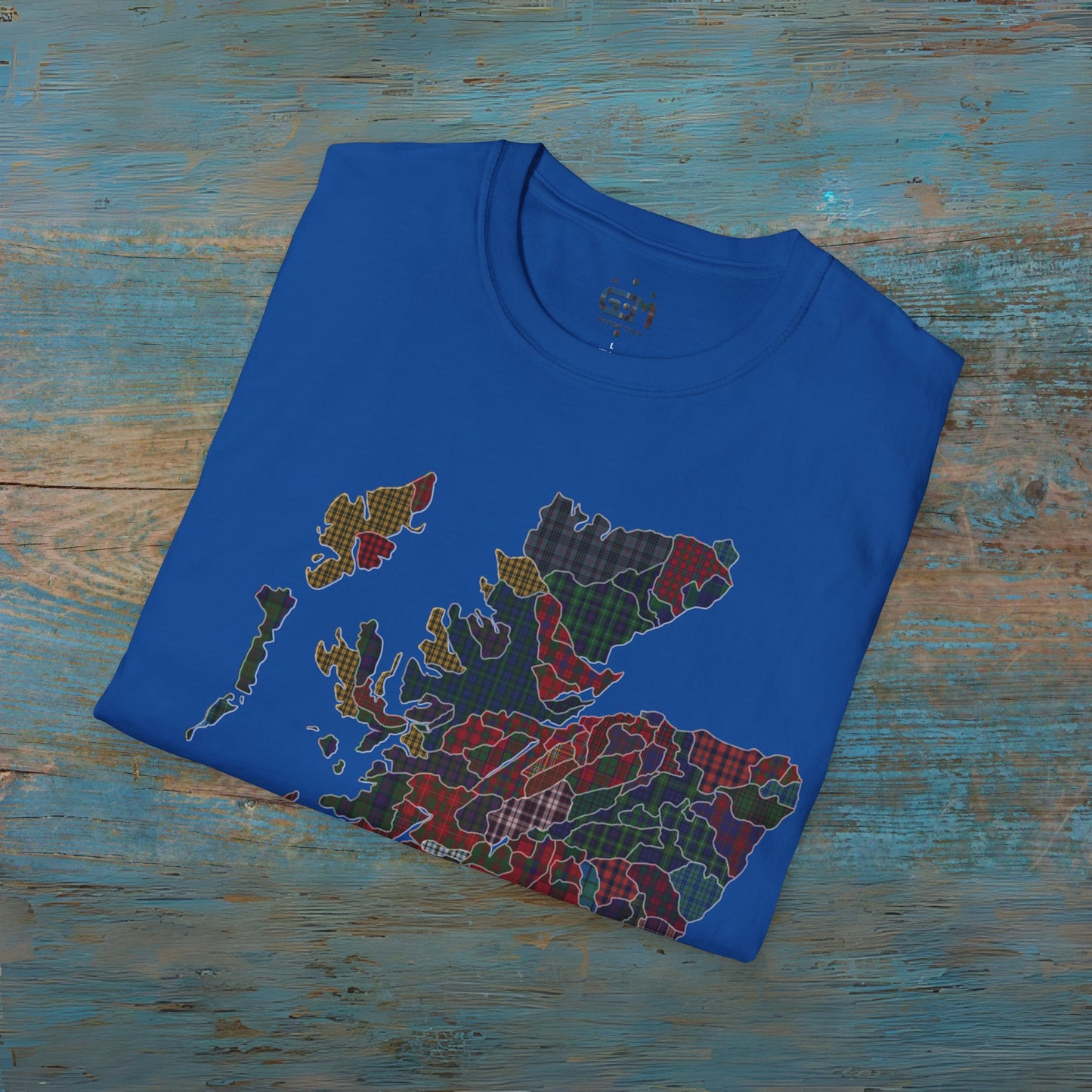 Scotland Tartan Clan Map Softstyle T-Shirt, Unisex Tee, Scotland Shirt, Various Colours