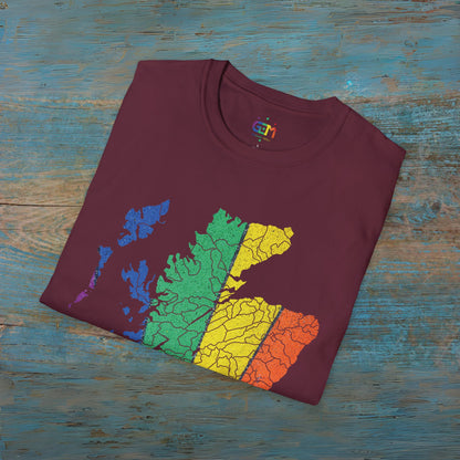 Pride Road Clan Regions Scotland Map Unisex T-Shirt, Various Colours