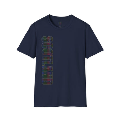 Scotland Lettering Tartan Softstyle Unisex T-Shirt, Rankin Tartan Tee