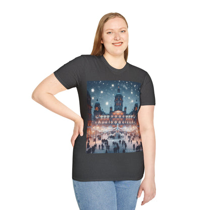 Glasgow George Square Winter Softstyle T-Shirt, Unisex Tee, Scotland Shirt, Scottish Landmark, Nature, Scenery, Various Colours