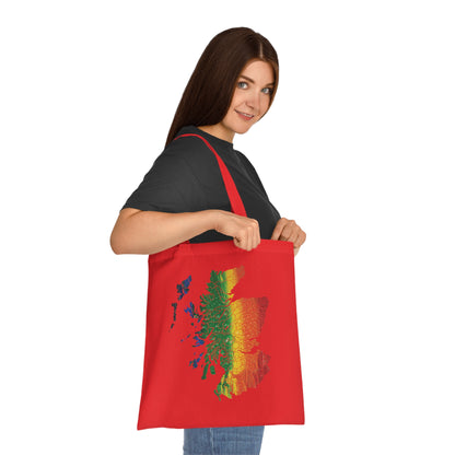 Scotland Pride Rain Clan Map Cotton Tote Bag