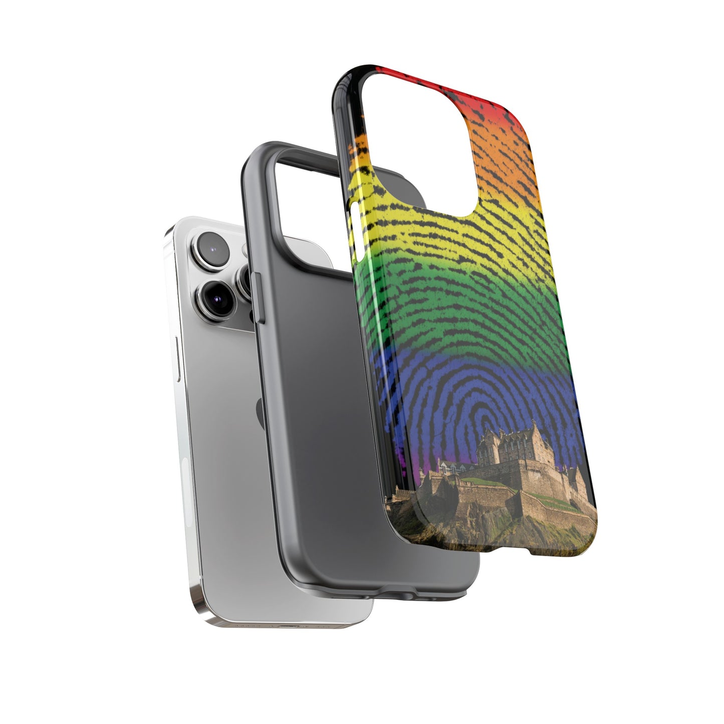 Edinburgh Castle Pride Phone Case - Fingerprint, Various