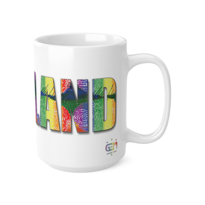 Scotland Lettering Pride Fingerprint Mug, Coffee Cup, Tea Cup, White