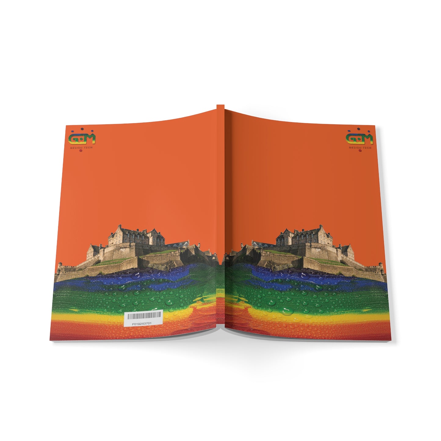 Edinburgh Castle Pride Rain Rockface Softcover Notebook, A5