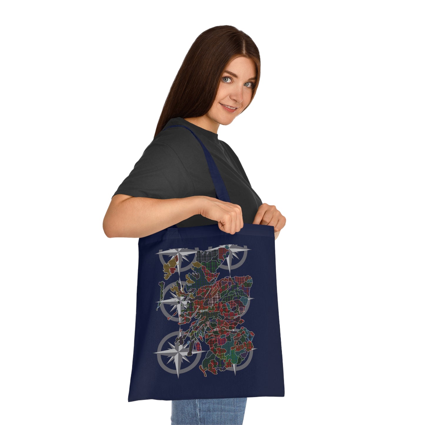 Scotland Tartan Clan Map Cotton Tote Bag