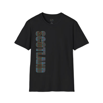 Scotland Lettering Tartan Softstyle Unisex T-Shirt, Anderson Tartan Tee