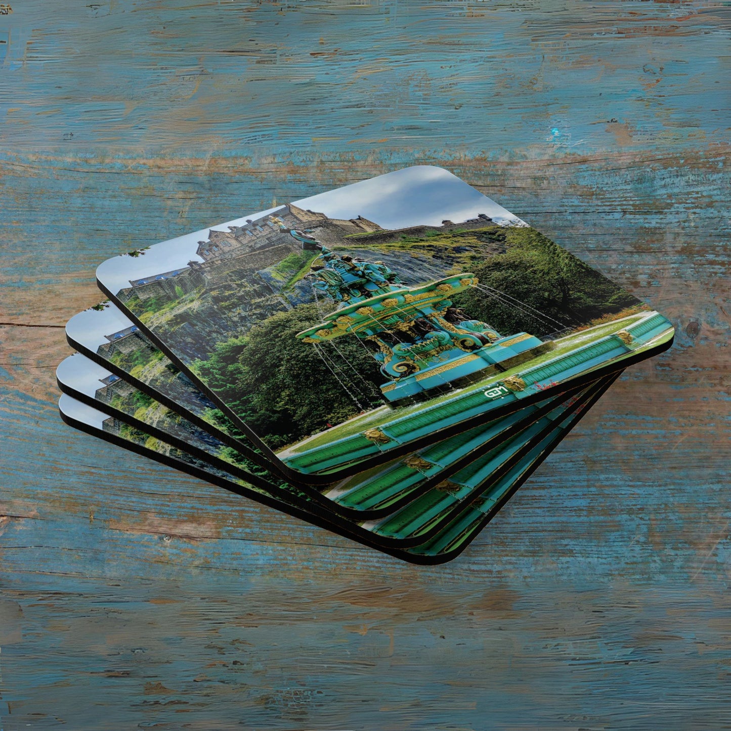 Scotland Up Close Cork Coaster Set - Various Scenes