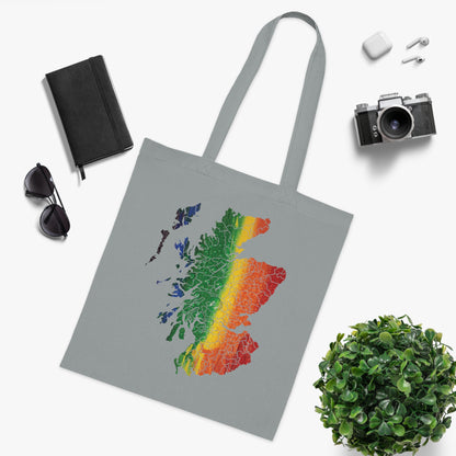 Scotland Pride Rain Clan Map Cotton Tote Bag