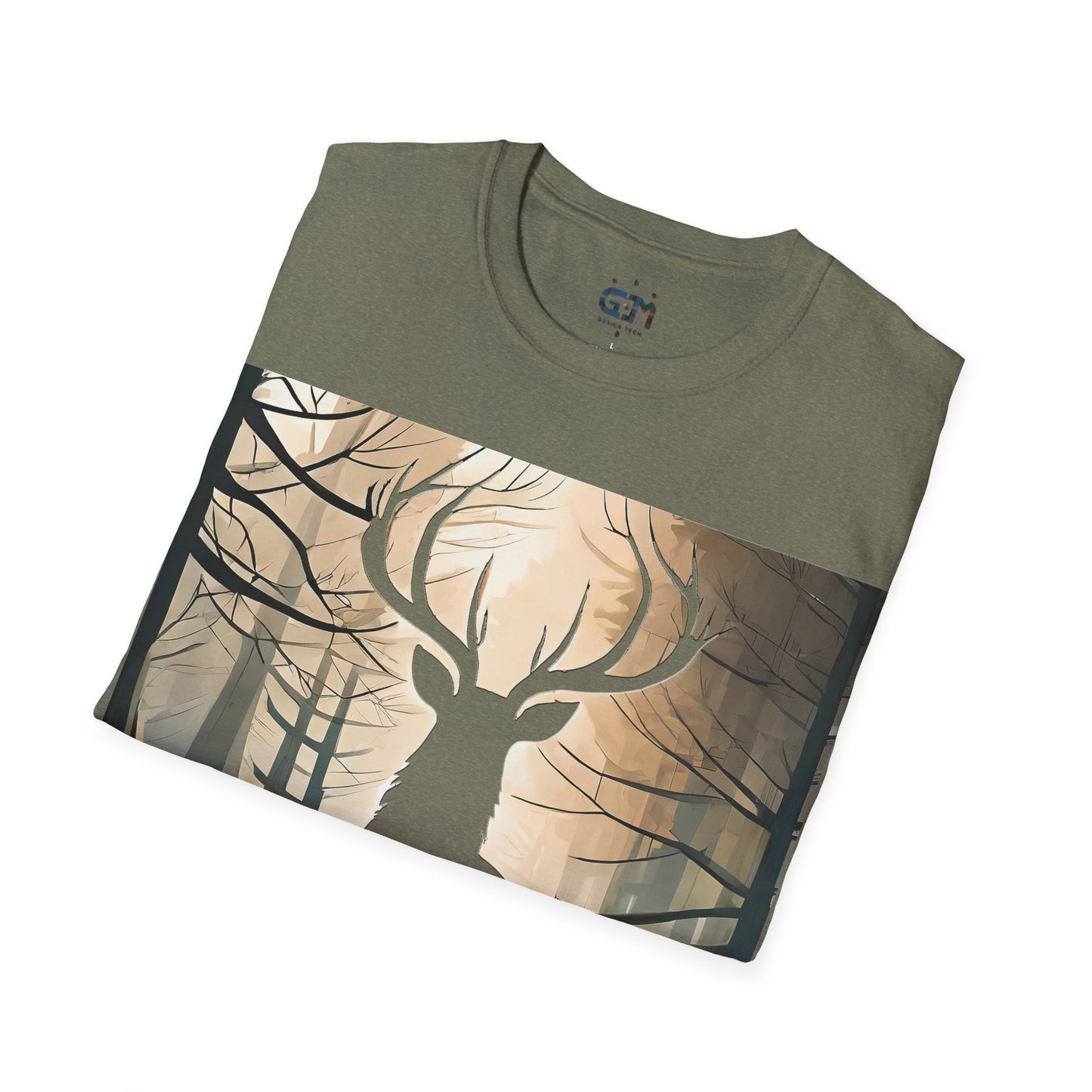 Stag Silhouette Softstyle T-Shirt, Unisex Tee, Scottish Scenery, Various Colours