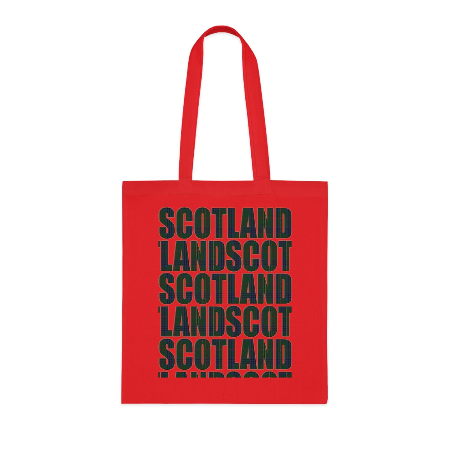 Reversible Scotland Tartan Map Cotton Tote Bag - Kennedy Tartan