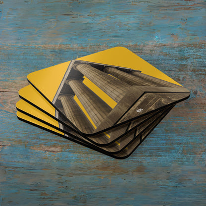 Scotland Up Close Cork Coaster Set - Photo Silhouettes