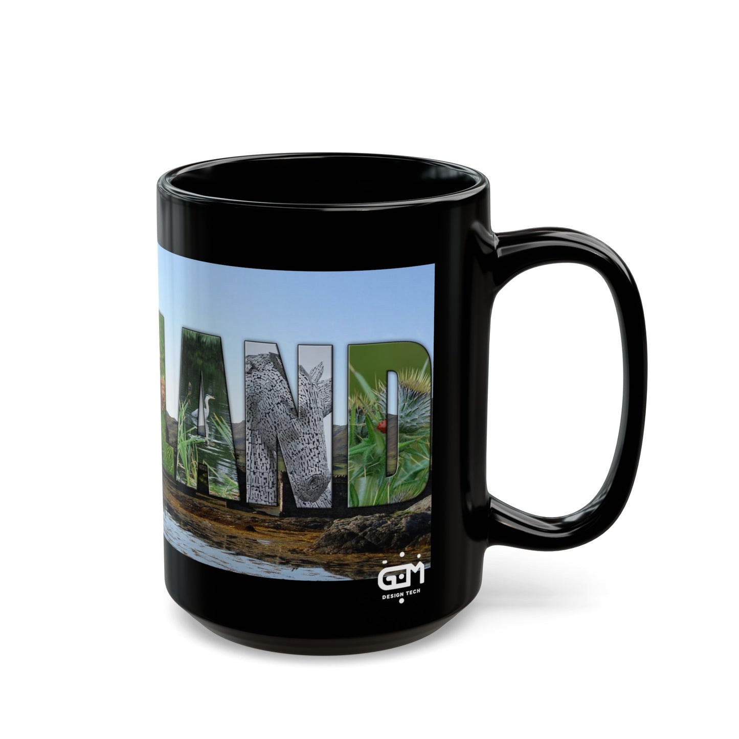 Eilean Donan Castle Scotland Mug, Coffee Cup, Tea Cup, Scottish Art, Scottish Landmarks, Scottish Nature, Black