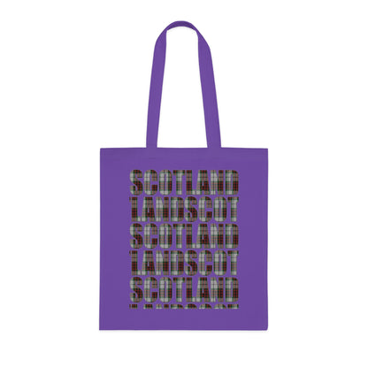 Reversible Scotland Tartan Map Cotton Tote Bag - Fraser Tartan