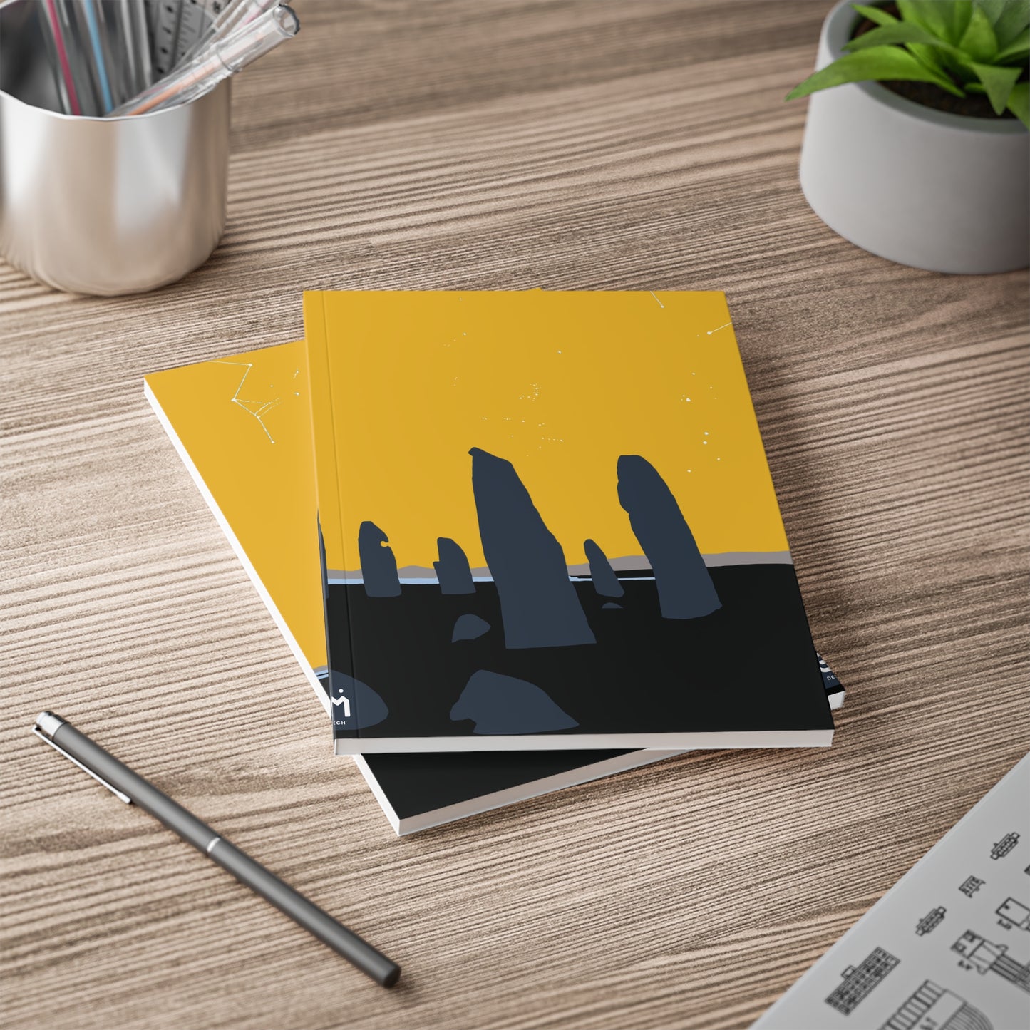 Scotland Art A5 Softcover Notebook - Silhouettes