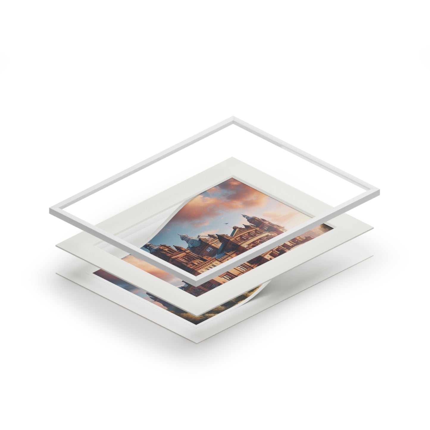 Glasgow's Kelvingrove Fine Art Print, Scotland Art, Paper Frame, Various Sizes, Horizontal