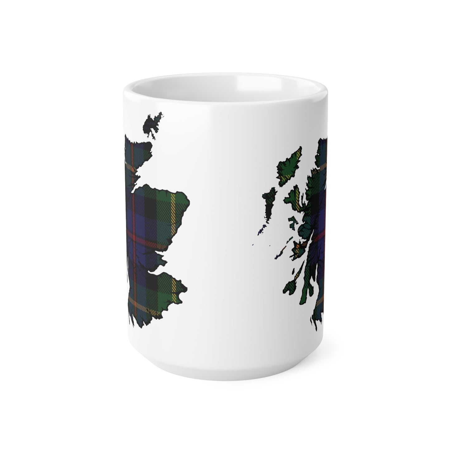 Farquharson Tartan Scotland Map Mug, Coffee Cup, Tea Cup, Scotland, White