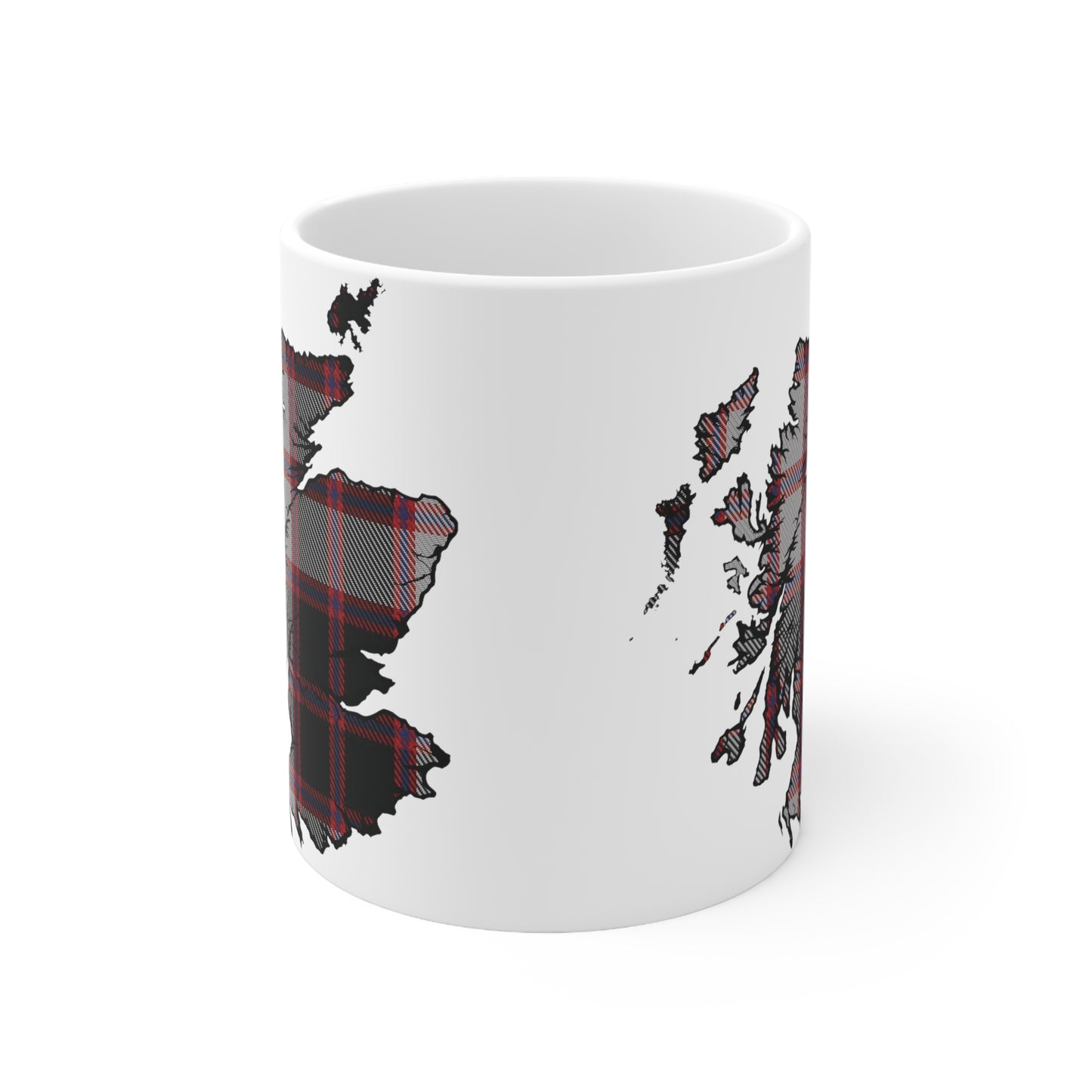 MacPherson Tartan Scotland Map Mug, Coffee Cup, Tea Cup, Scotland, White