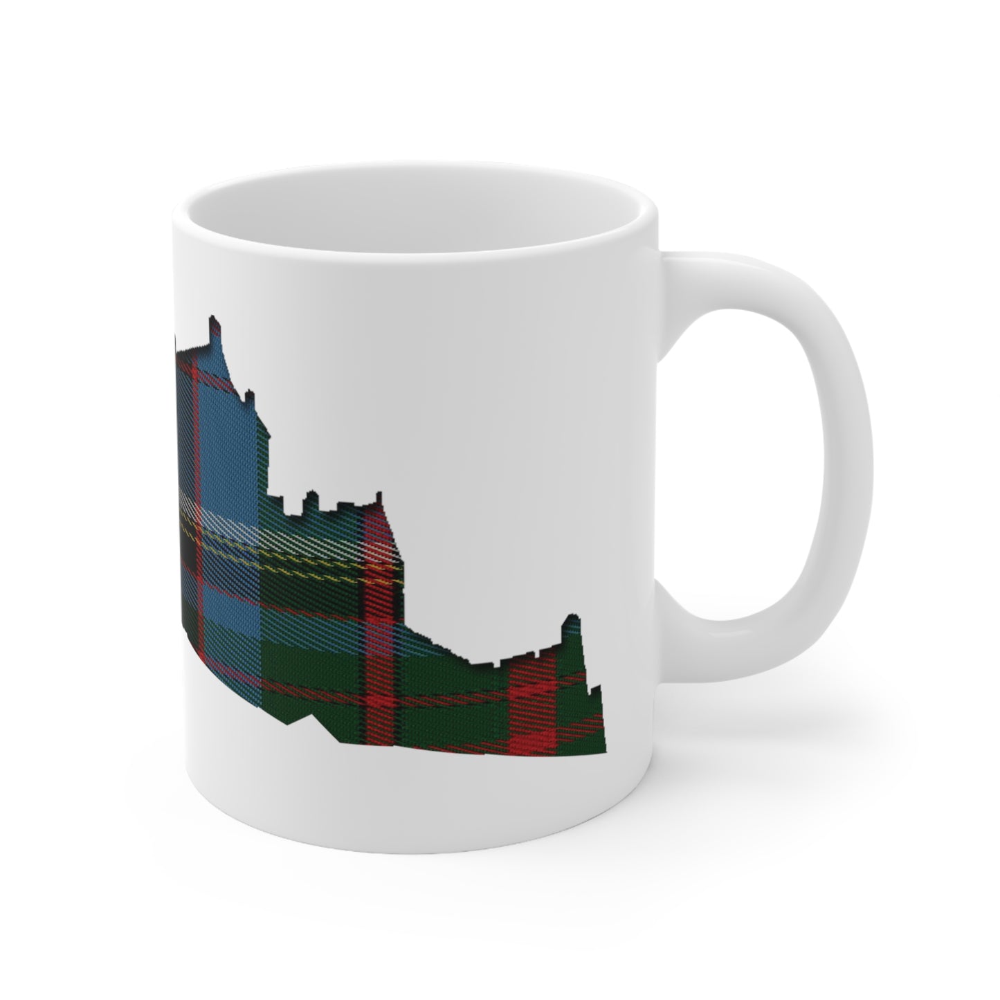 Tartan Edinburgh Castle - Anderson Old Mug, White