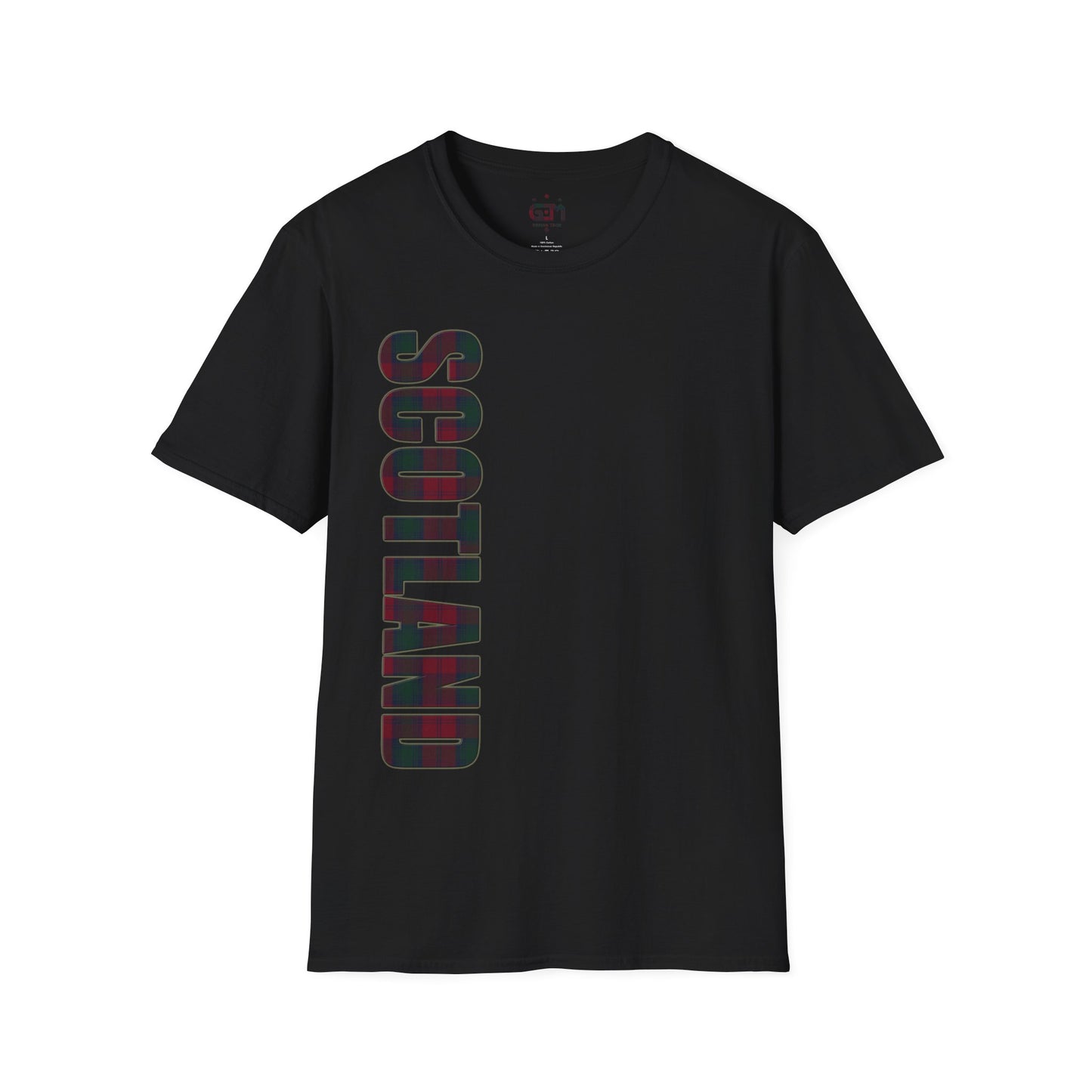 Scotland Lettering Tartan Softstyle Unisex T-Shirt, Lindsay Tartan Tee