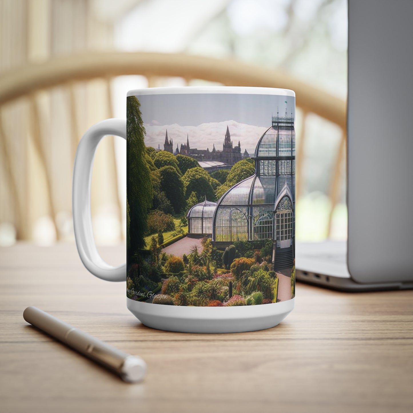 Botanic Gardens Glasgow Mug, Coffee Cup, Tea Cup, Scotland, White