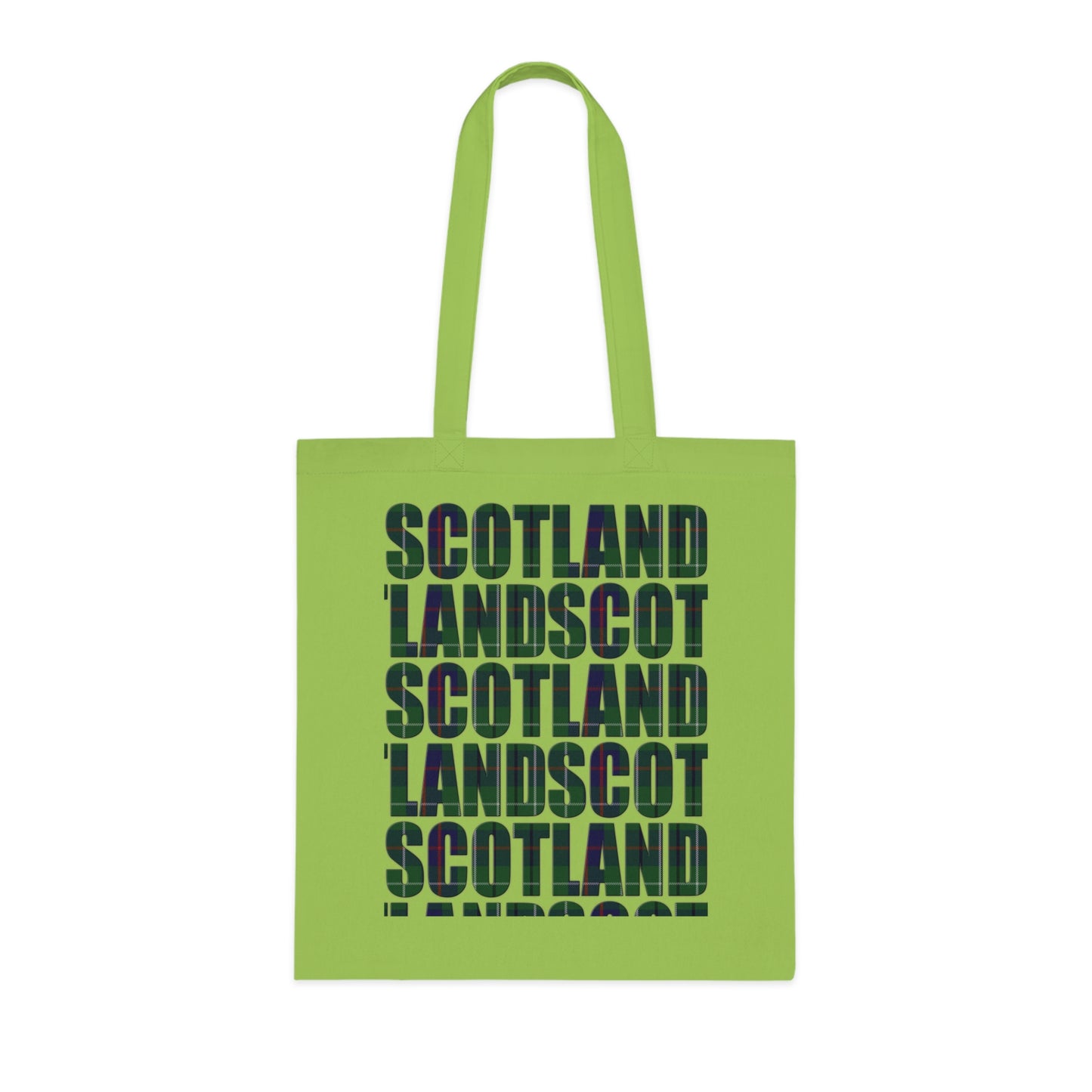 Reversible Scotland Tartan Map Cotton Tote Bag - Duncan Tartan