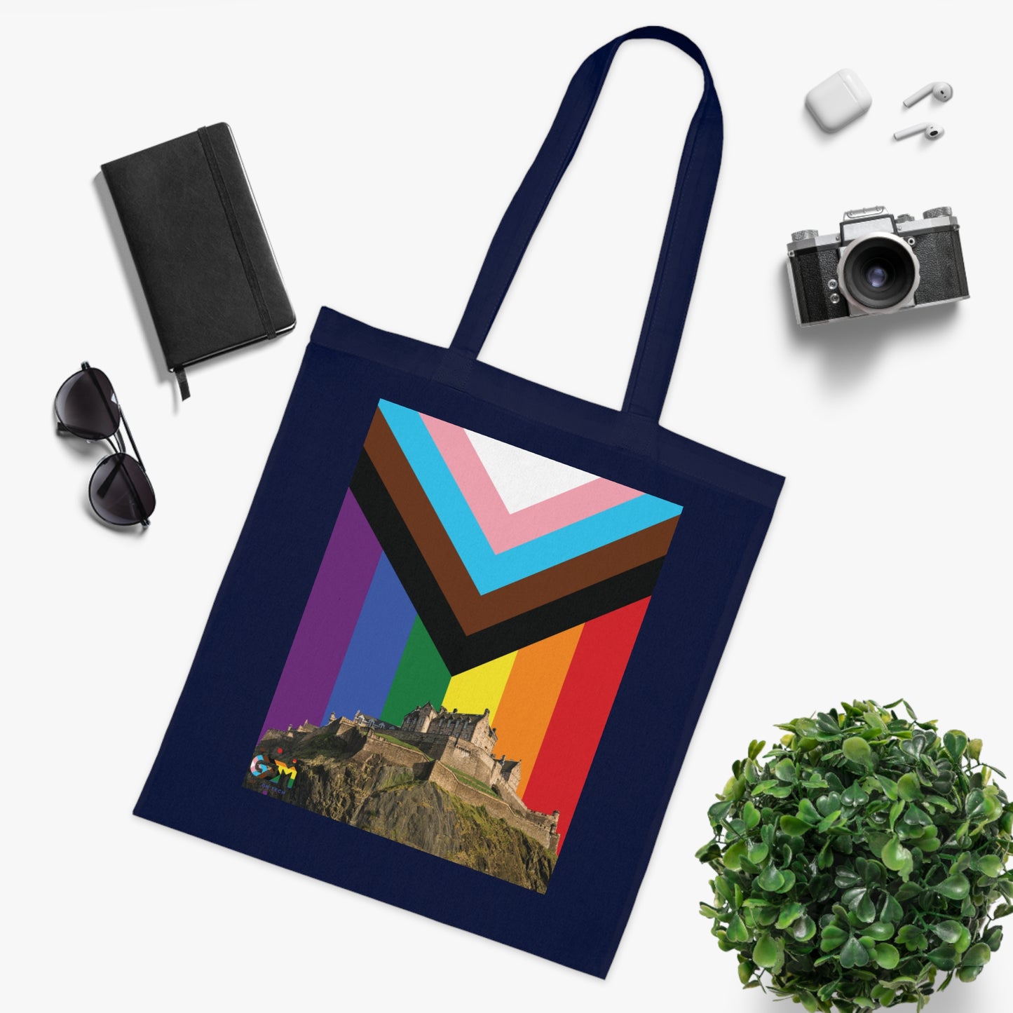 Edinburgh Castle Pride Progress Sky Cotton Tote Bag