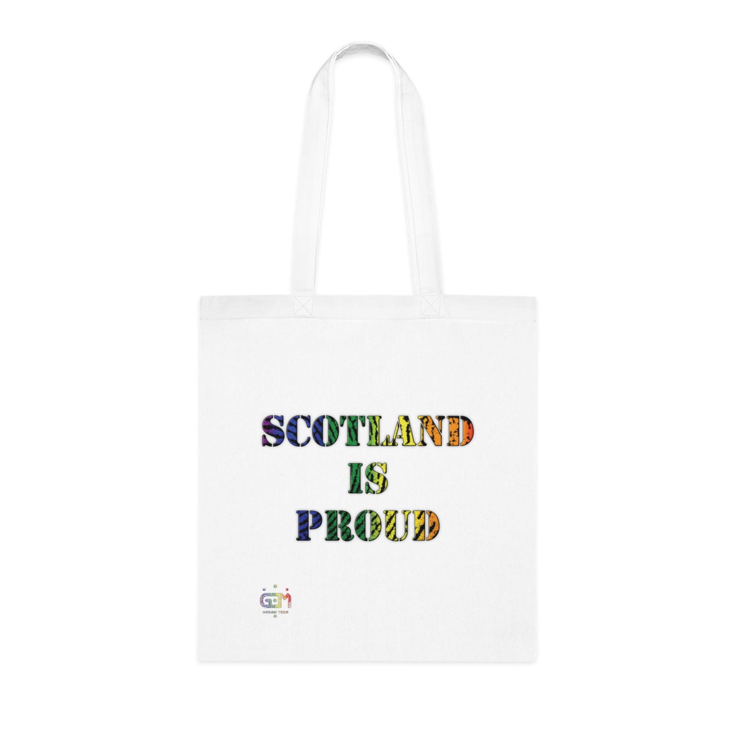 Scotland Pride Fingerprint Map Cotton Tote Bag