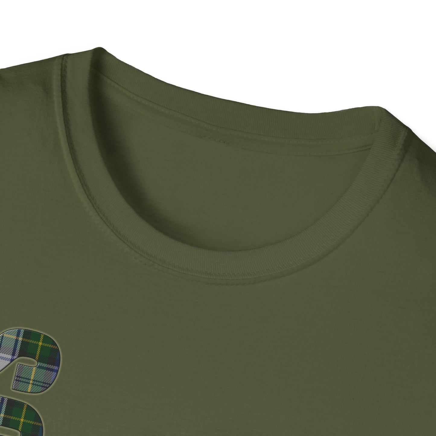 Tartan Scotland Lettering Softstyle Unisex T-Shirt, Gordon Dress Tartan Tee