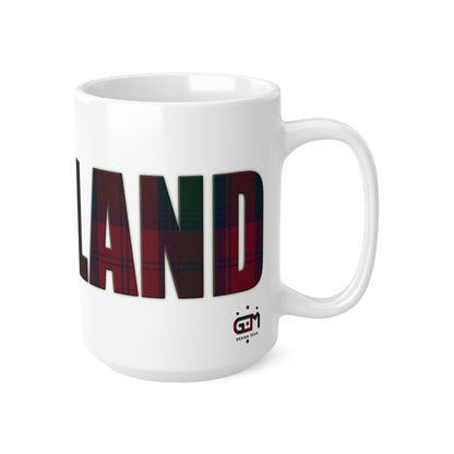 Scotland Tartan Mug - Lindsay, Coffee Cup, Tea Cup, Scotland, White