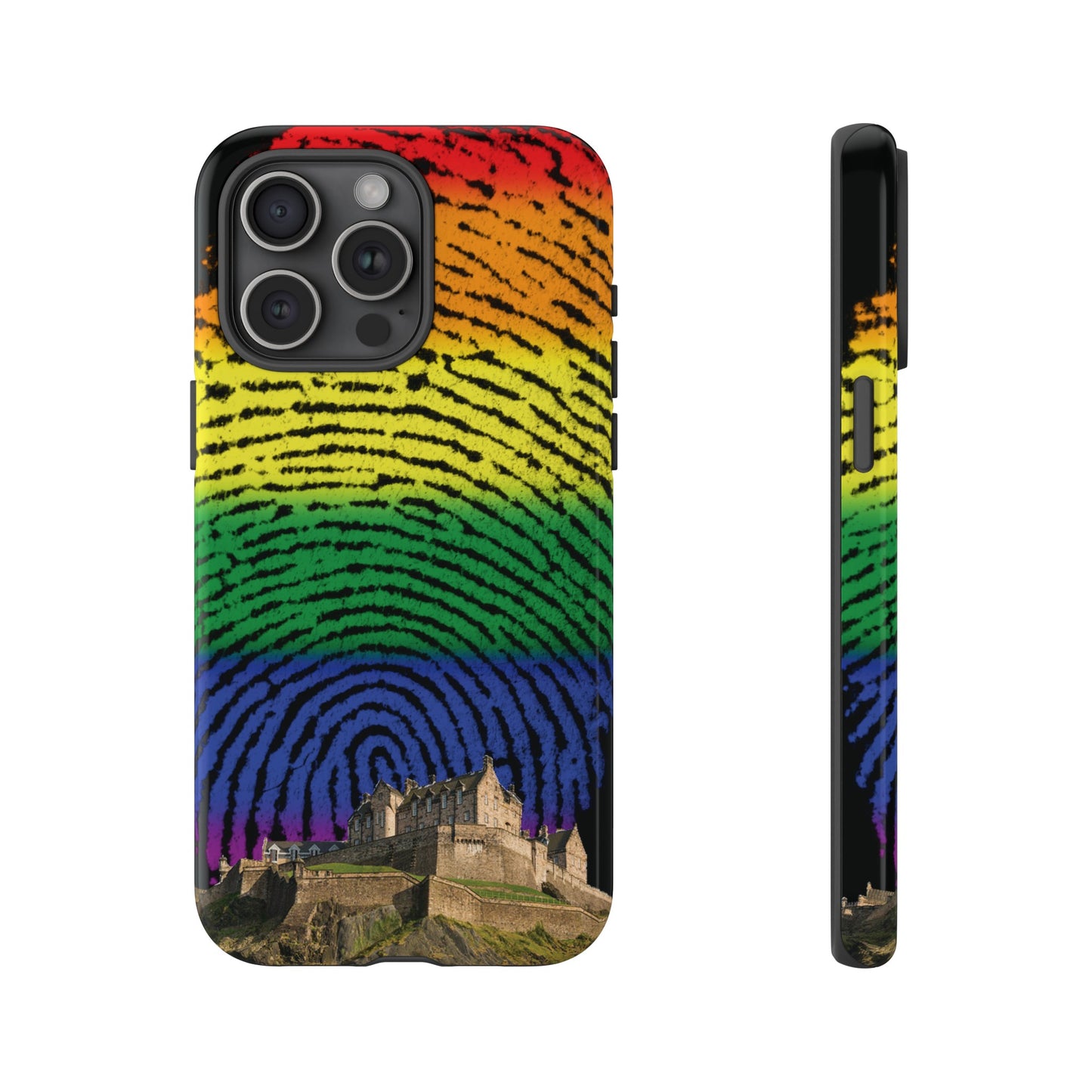 Edinburgh Castle Pride Phone Case - Fingerprint, Various