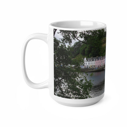 Portree Isle of Skye Photo Mug, Scotland Mug, Tea Cup, Coffee Cup, Scottish Landmarks, Coloured Buildings, Nature, Scenery, White