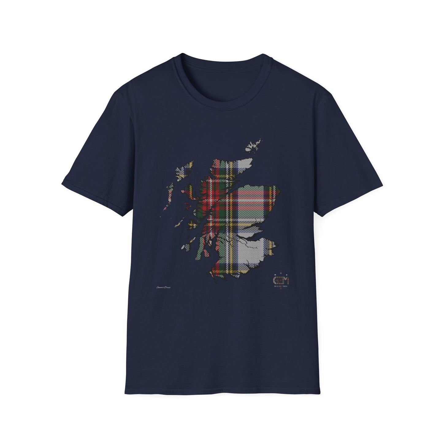 Tartan Ecosse Carte Softstyle T-Shirt Unisexe - Stewart Dress Tartan Tee 