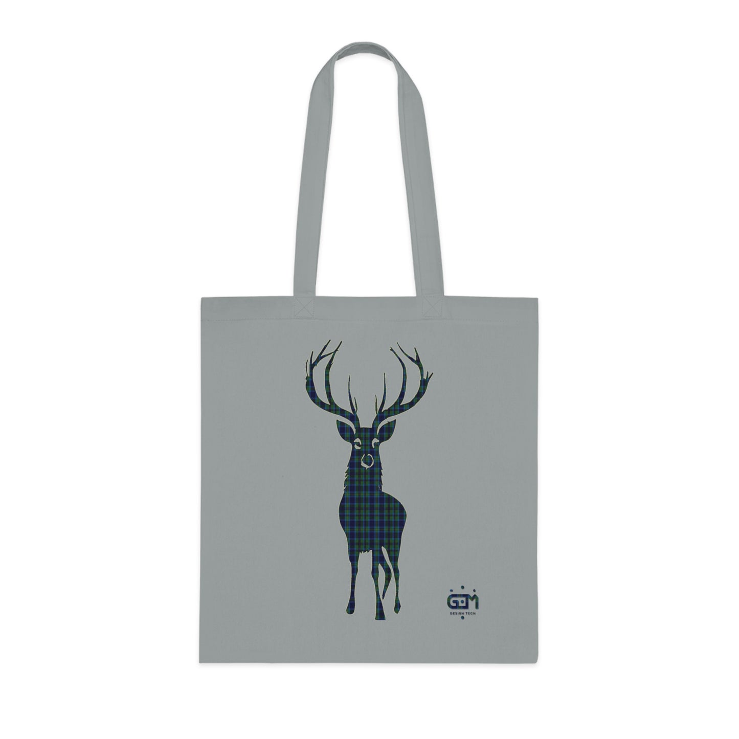 Reversible Scotland Tartan Stag Cotton Tote Bag - Miller Tartan