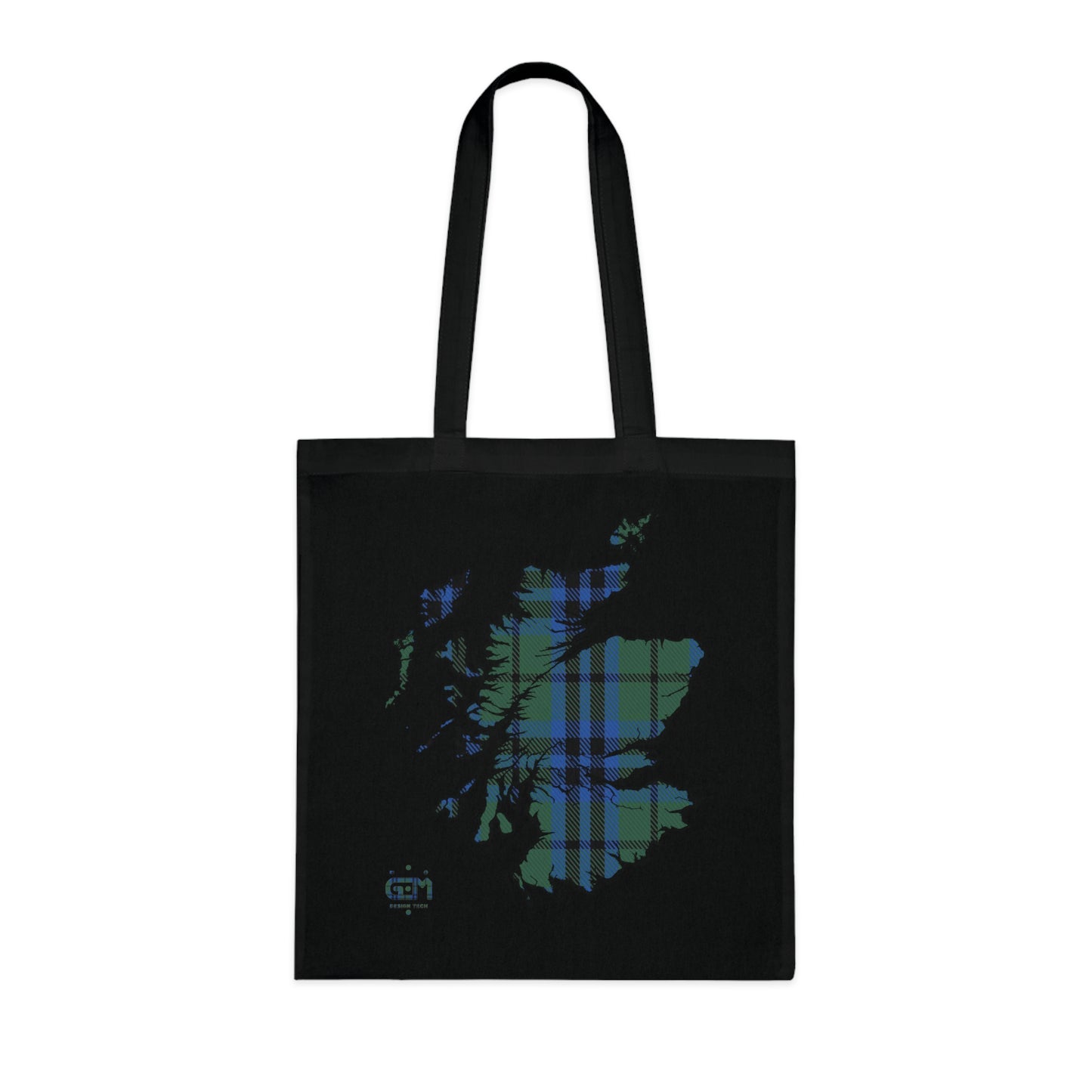 Reversible Scotland Tartan Map Cotton Tote Bag - Keith Tartan