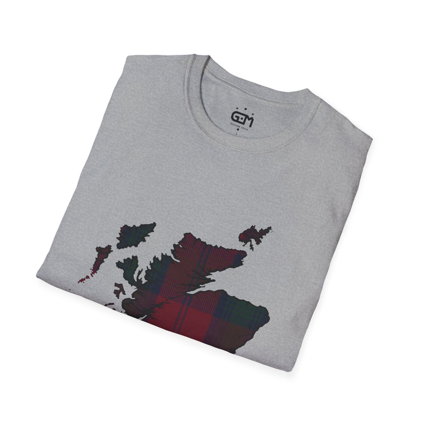 Scotland Tartan Map Softstyle Unisex T-Shirt - Lindsay Tartan Tee