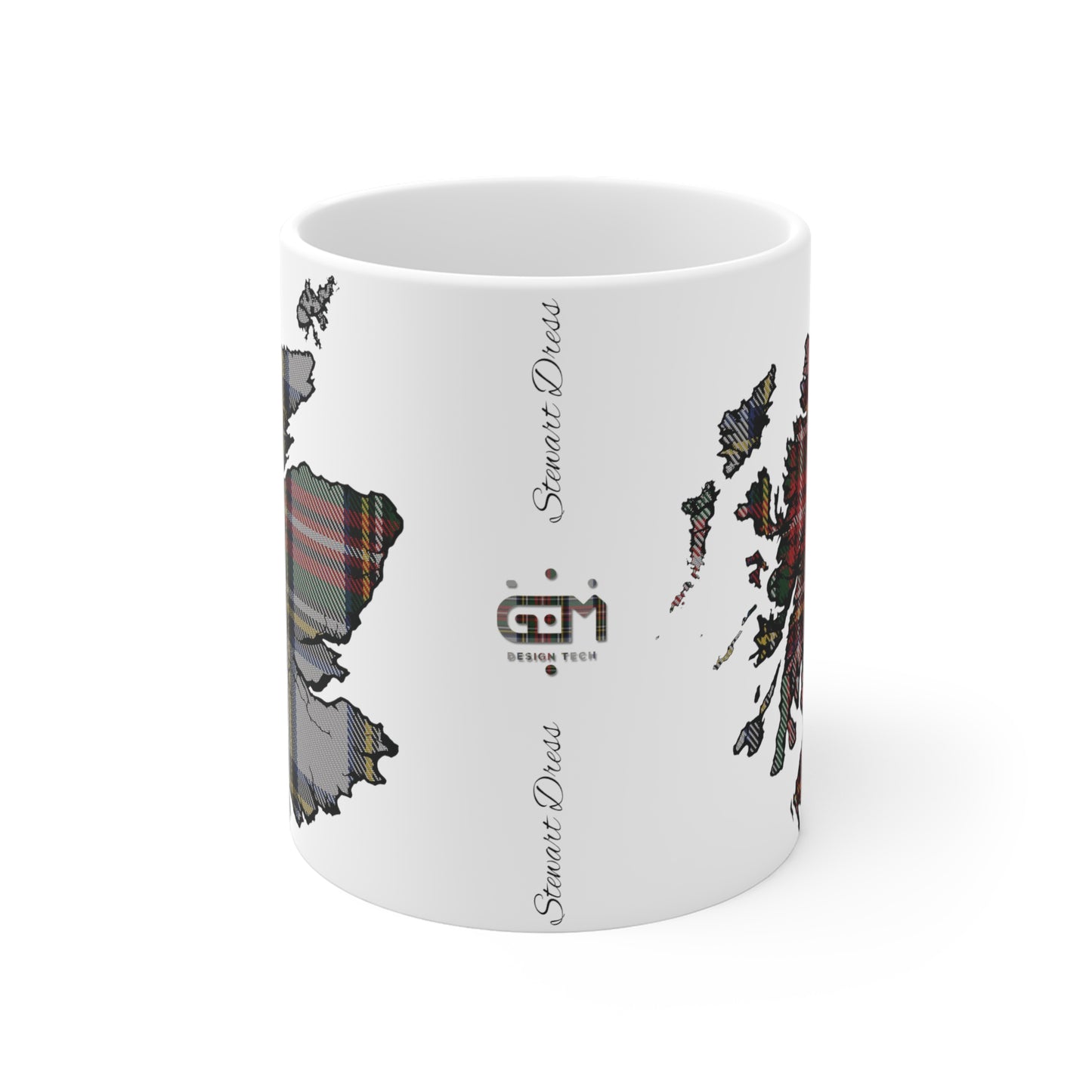 Mug carte écossaise en tartan – Stewart Dress Tartan, différentes tailles 