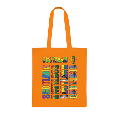 Scotland Pride Lettering Cotton Tote Bag