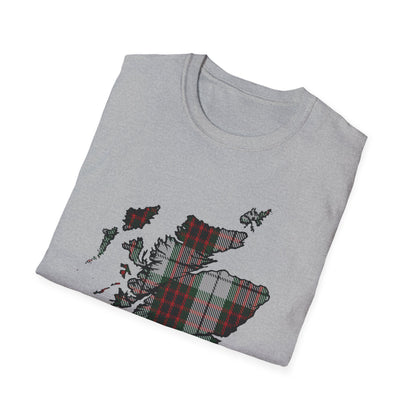 Tartan Scotland Map Softstyle T-Shirt unisexe - Fraser Dress Tartan Tee 