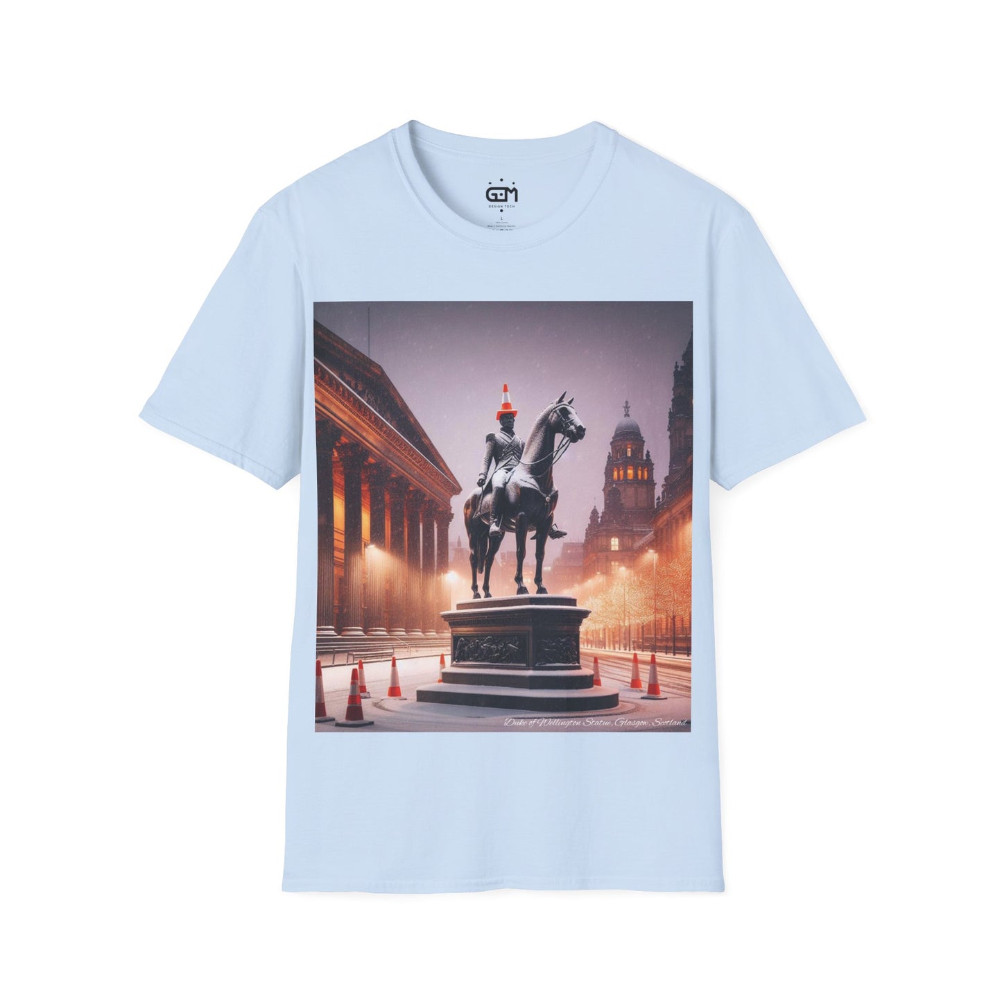 Glasgow Duke of Wellington Winter Softstyle T-Shirt, Unisex Tee, Scotland Shirt, Scottish Landmark, Nature, Scenery, Various Colours