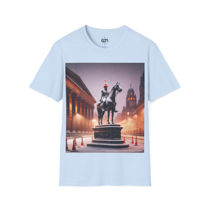 Glasgow Duke of Wellington Winter Softstyle T-Shirt, Unisex Tee, Scotland Shirt, Scottish Landmark, Nature, Scenery, Various Colours