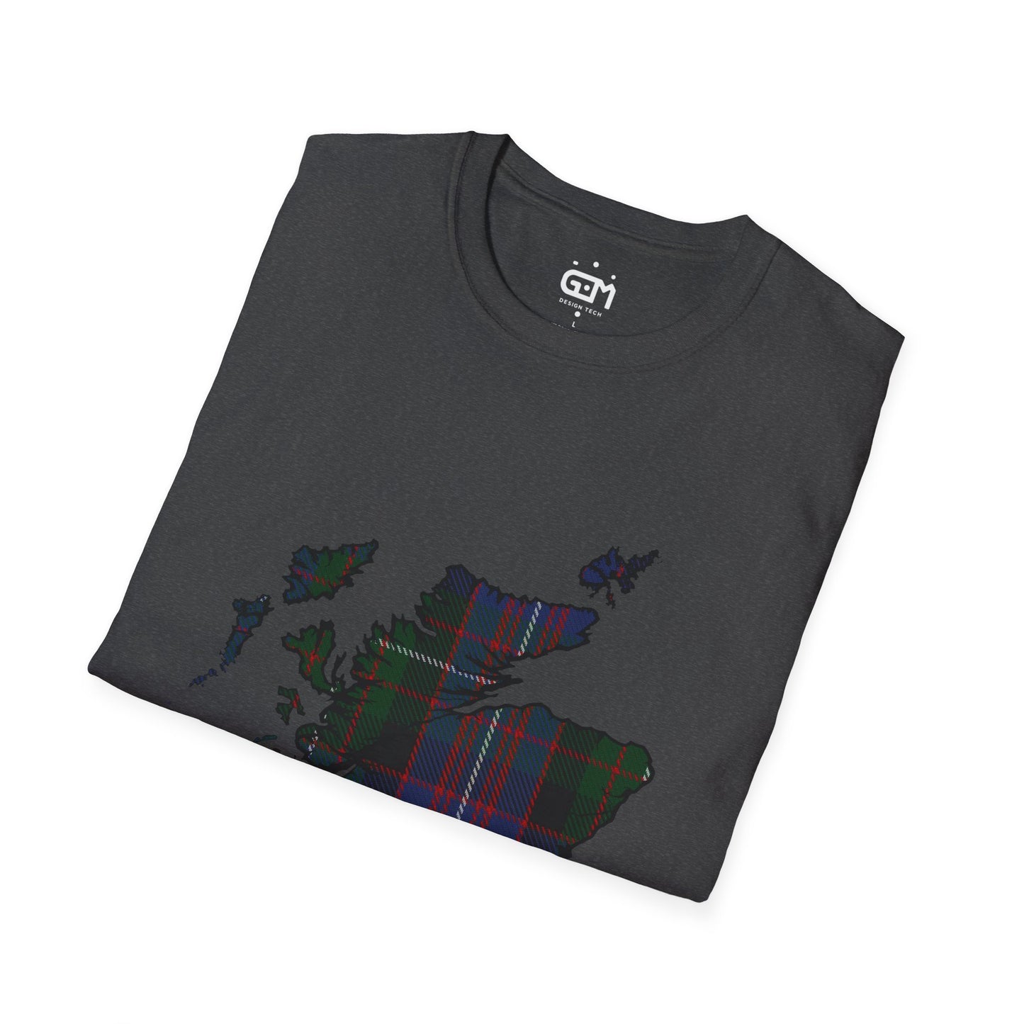 Scotland Tartan Map Softstyle Unisex T-Shirt - Rankin Tartan Tee